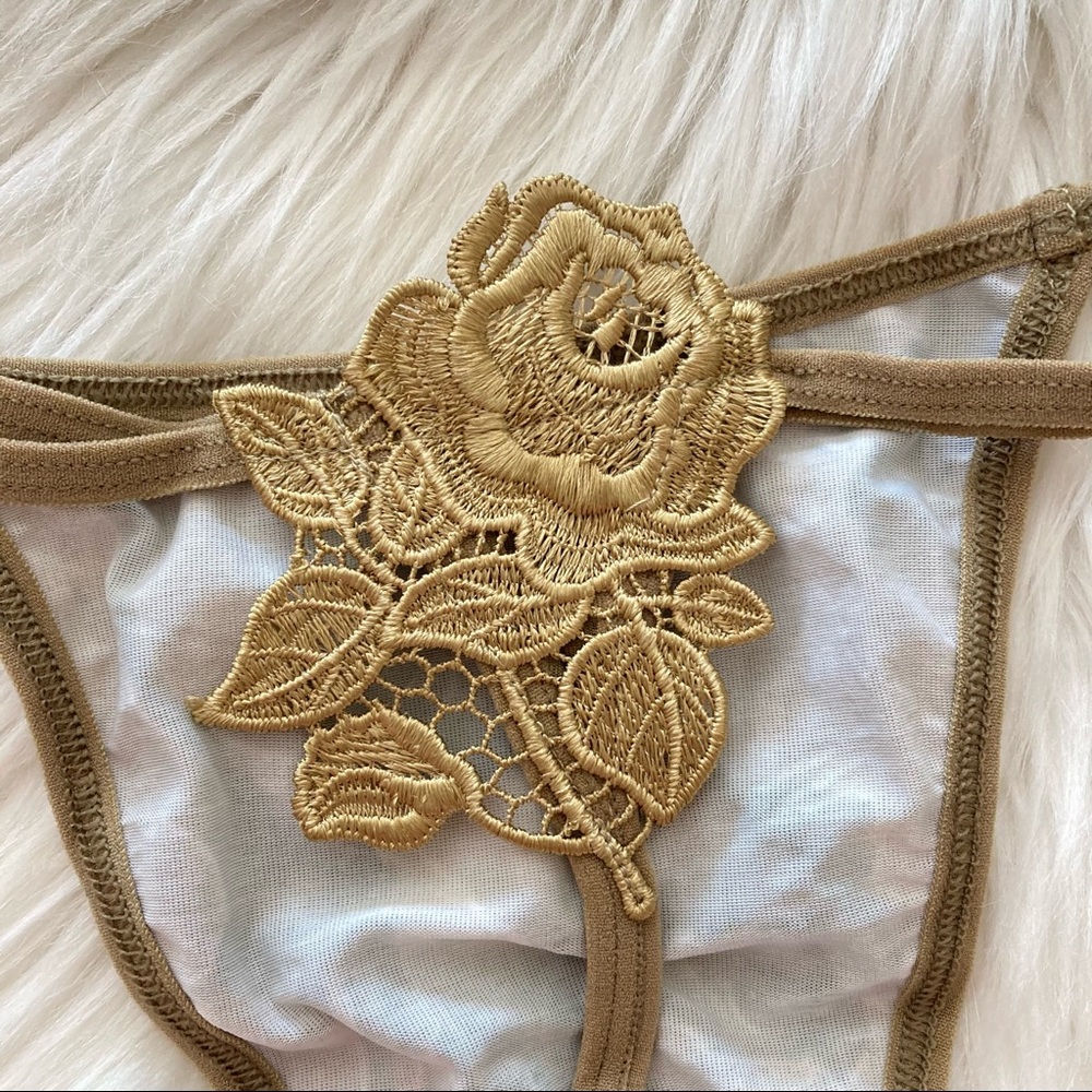 NEW Set of Two (2) Rose Floral Thong Bikini - Picture 7 of 14